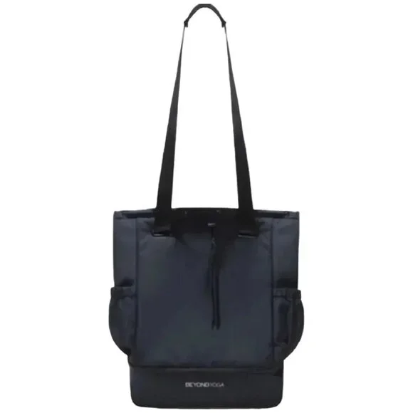 BEYOND YOGA Black Drawstring Convertible Gym Bag Backpack Shoulder Bag‎ NEW
