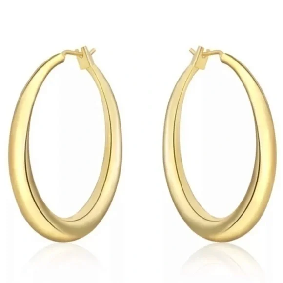 18k Yellow Gold Hoop Earrings