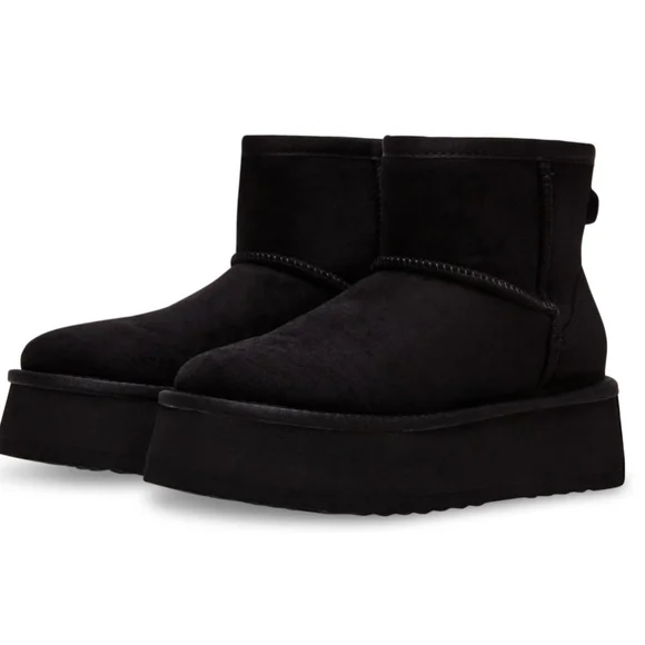 Steve Madden Black Platform Winter Boots