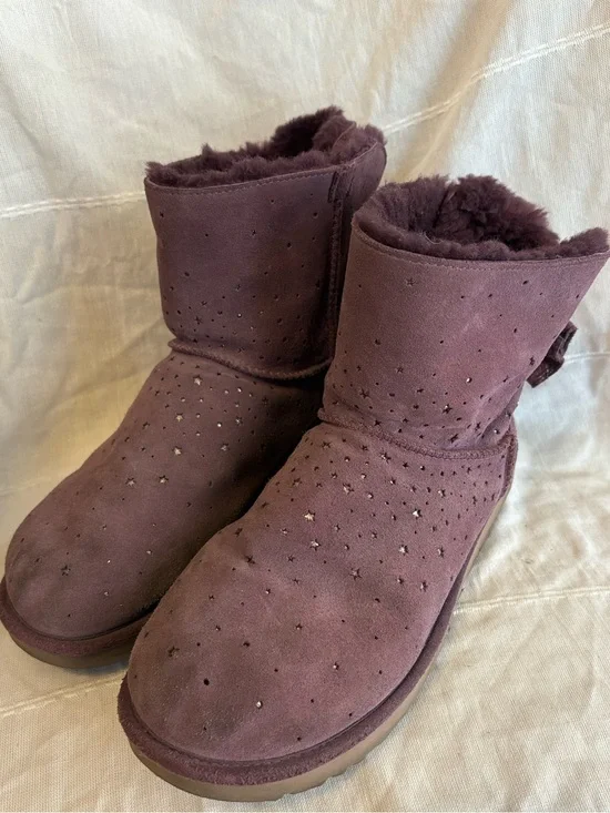 UGG Stargirl Bow Mini boots in a purple 
