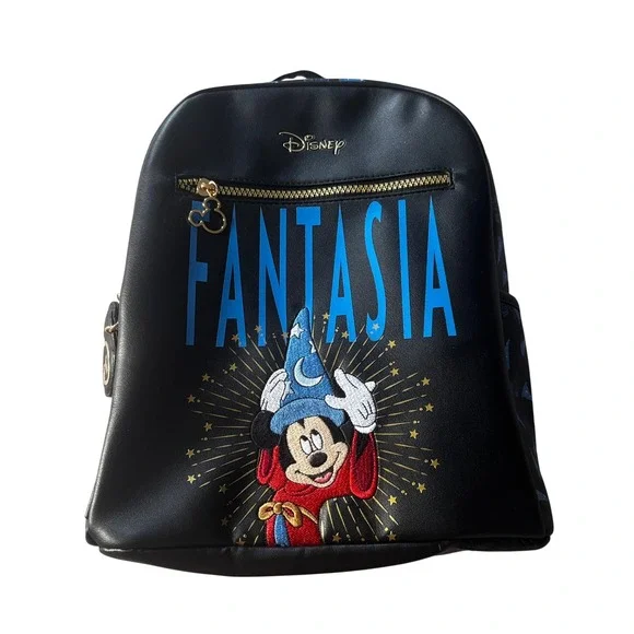 Disney Fantasia Sorcerer Mickey Mouse Mini Backpack Primark Black NWT