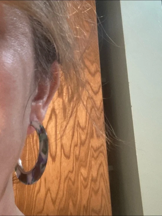 Light weight clear, blue, and green hoops