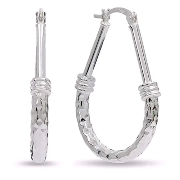 New Beautiful Sterling Silver Hoops