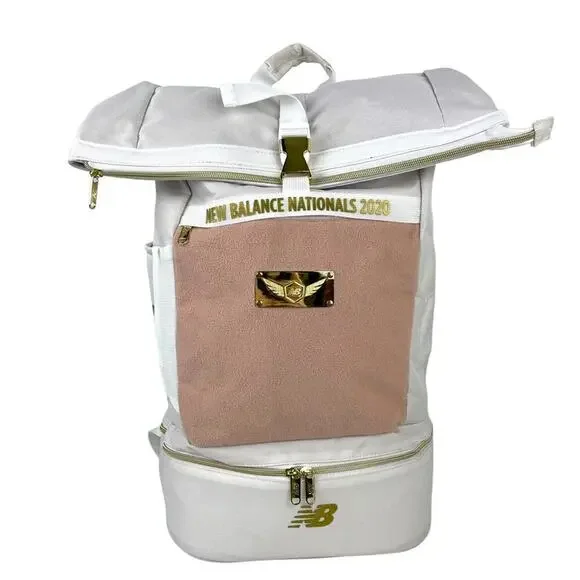 2020 NBNI New Balance Nationals Indoor Championship Backpack Bag Pink Gold White