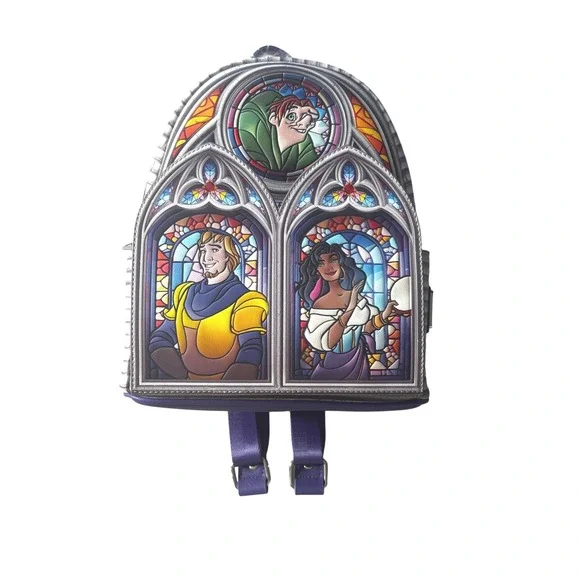 Disney Loungefly Hunchback of Notre Dame Stained Glass Mini Backpack Characters