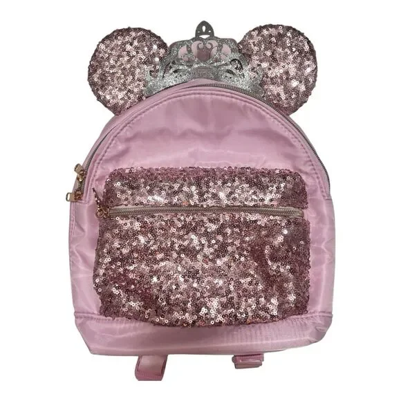 Disney Cruiseline‎ Bibbidi Bobbidi Boutique Backpack Pink Sequin -Rare