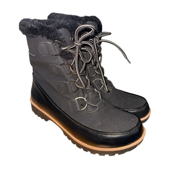 JBU by Jambu Maldive Weather Ready Women 9M Pre-Owned Winter Boot Black Faux Fur