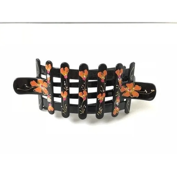 1 New Gorgeous flowers Hair Clip Hand made Painted Hair Accessories US‎ Seller