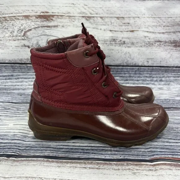Sperry Syren Gulf Quilted Nylon Waterproof Duck Boots, Women’s Size 7