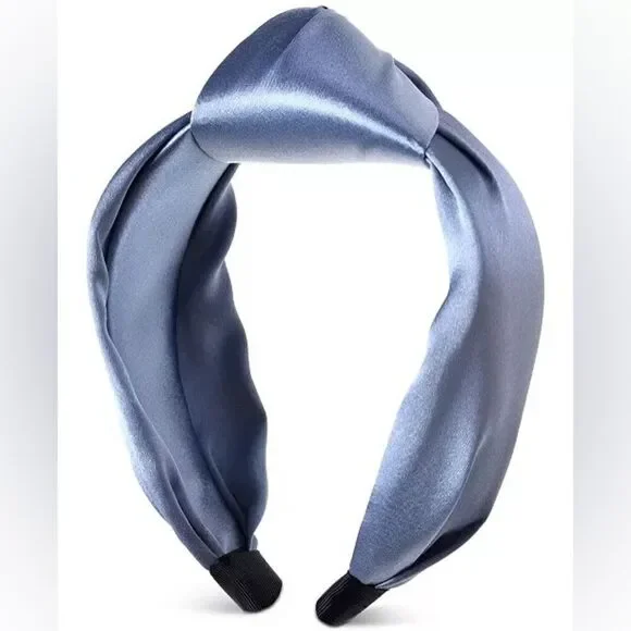 INC International Concepts Knotted Satin Headband Gray New
