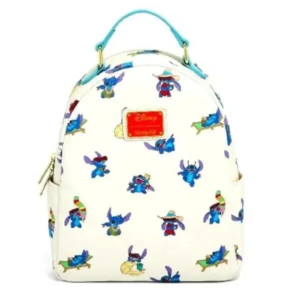 Loungefly Disney Lilo & Stitch Outfits Allover Print‎ Mini Backpack