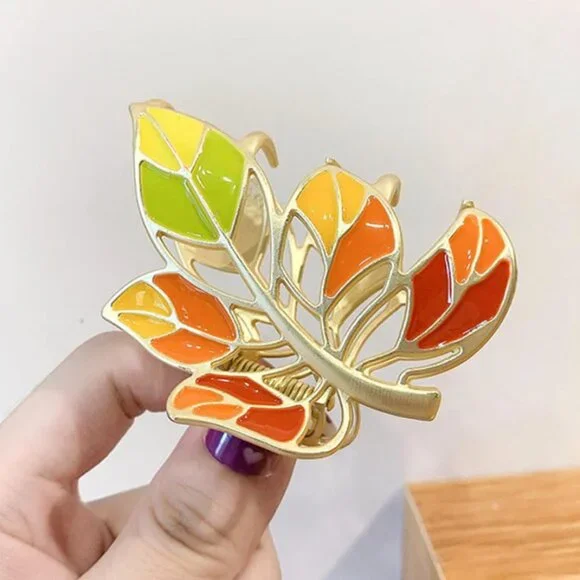 Leave Fall Elegant Hair Claw Clip