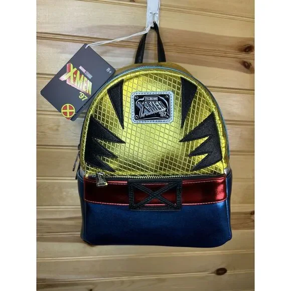 NEW Loungefly Marvel X-Men '97‎ Wolverine Metallic Shine Cosplay Mini Backpack