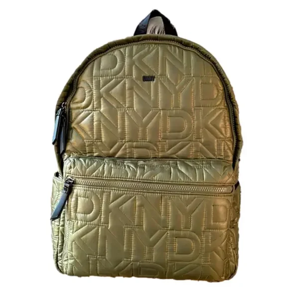 NWT DKNY QUILTED BACKPACK ARMY GREEN