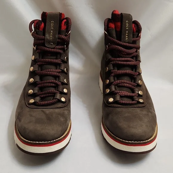 Cole Haan Grand Explore Brown and Red Suede Boots (W Size 7.5)