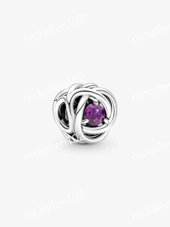 Pandora February Purple Eternity Circle Charm