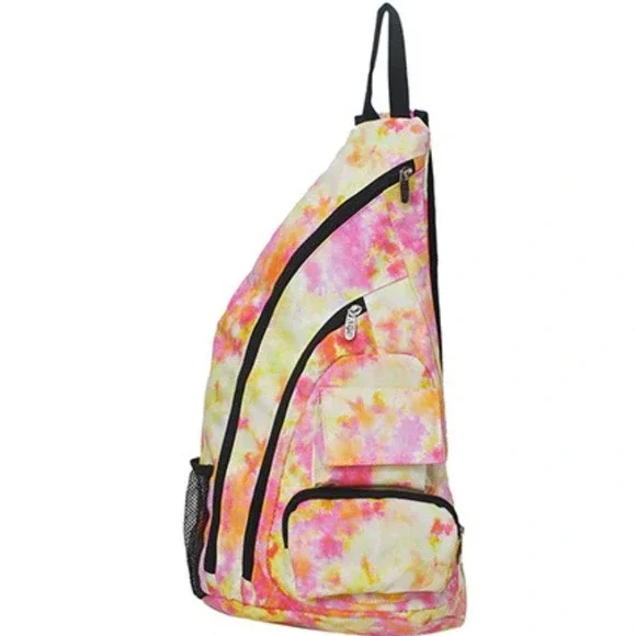 Tie Dye Sling Backpack Women Colorful Crossbody Bag Casual Travel Daypack