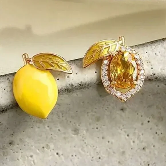 Anthropologie Lemon Earrings
