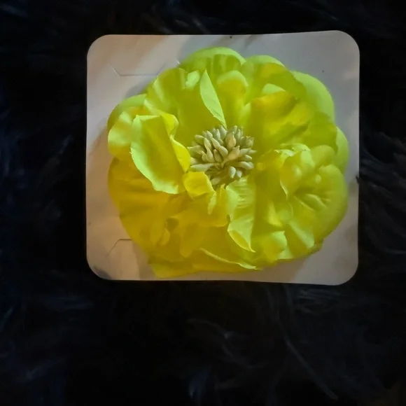 Vibrant Yellow Floral Hair Bow