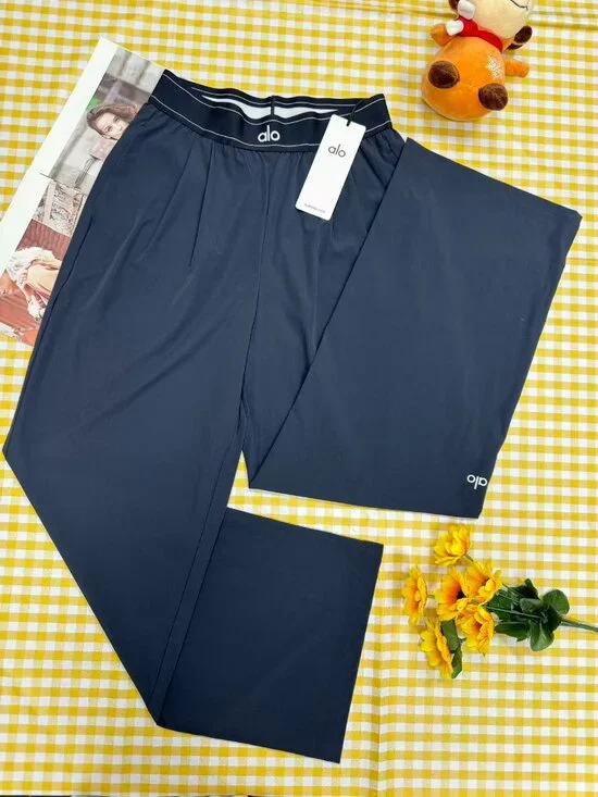 NWT ALO Yoga ✨ Navy Blue Office Wide Leg Pants (Regular) XS/S Clean Girl
