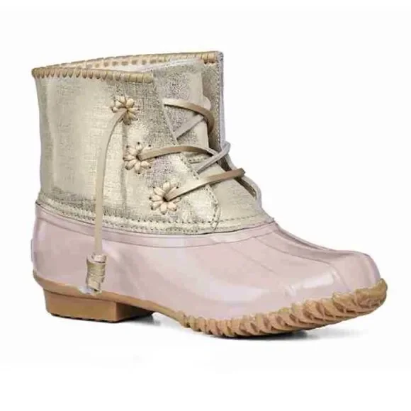 Jack Rogers Chloe Rain Boot 'Blush' Sz 6