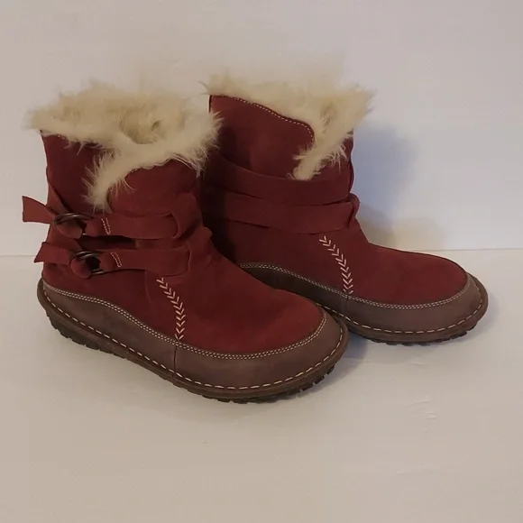 SOREL Waterproof Winter Boots Rust Suede Size 7 Thinsulate Fur Snow Boots