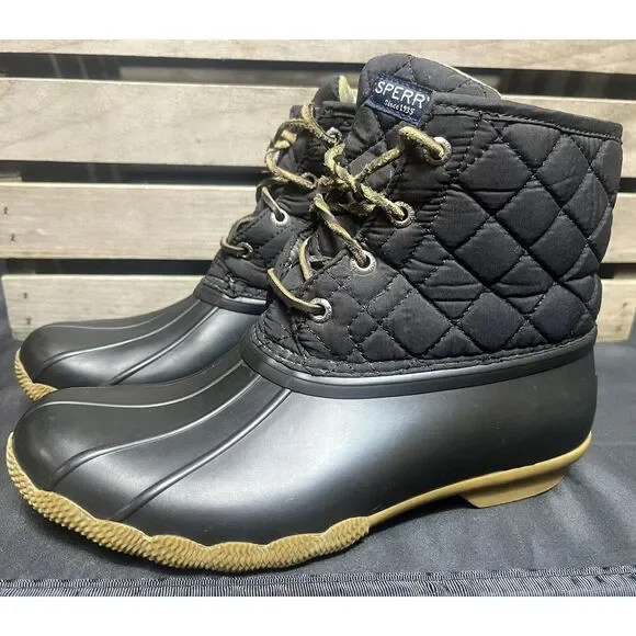 Sperry‎ Top Sider Quilted Wool Ankle Boots Rain Duck Winter Boot Women 6.5
