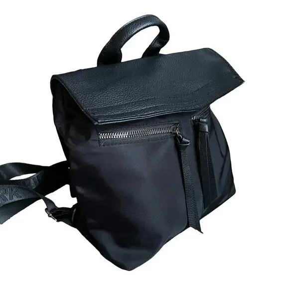 Botkier Black Nylon Backpack Women’s Travel Work Laptop Bag Adjustable Straps