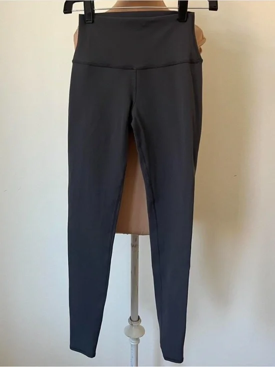 ALO Yoga High-Waist Workout Athletic Airbrush Anthracite Grey Leggings Size XXS