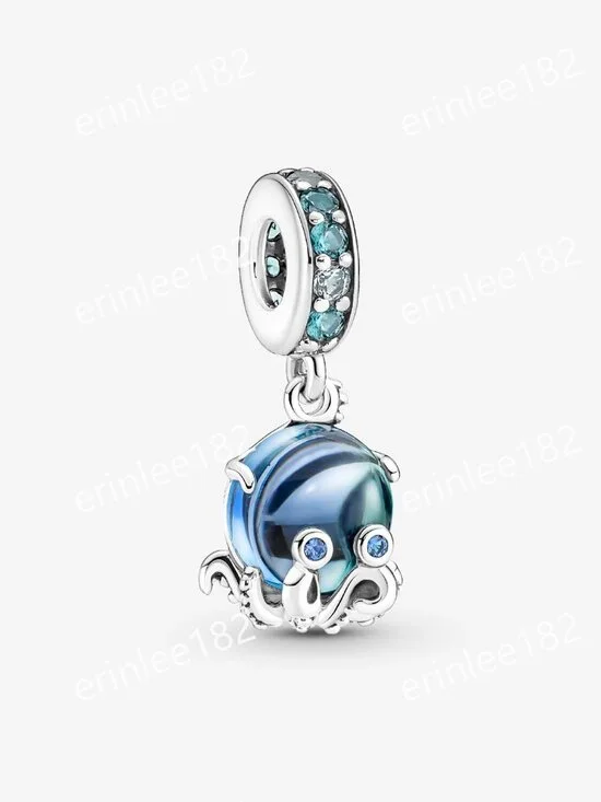 Pandora Murano Glass Cute Octopus Dangle Charm