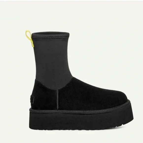 NEW. Classic dipper Black Platform Ankle Boots size 9