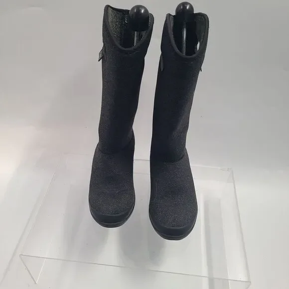Bogs Charlie Melange Boots Women's 7 Gray Waterproof Insulated Winter Rain Snow