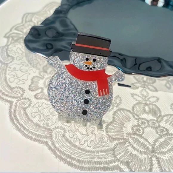 Hair Claw Clip - Snowman, Perfect Holiday Gift, NEW, Festive
