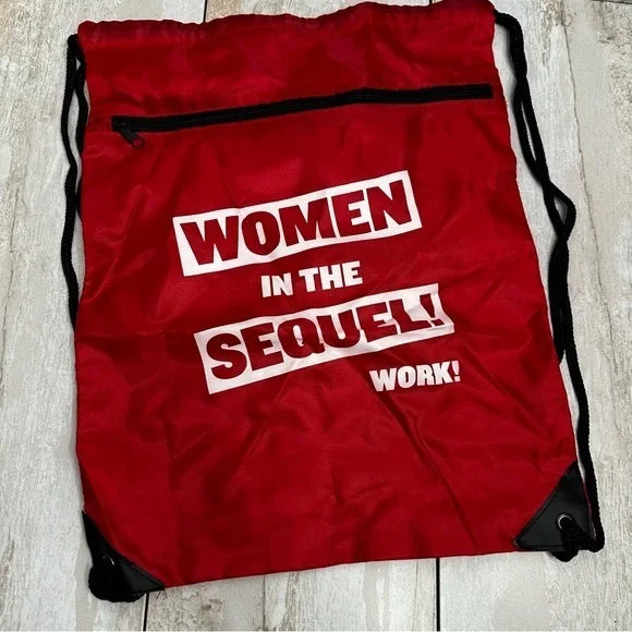Hamilton The Musical Red Drawstring Backpack Merch Swag Broadway Anjelica Eliza