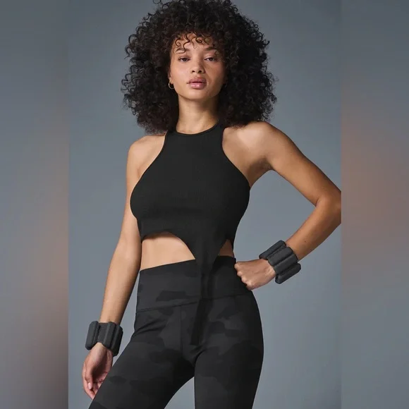 ALO YOGA | ✨NEW✨ Alosoft Ribbed Revelation Tank in Black