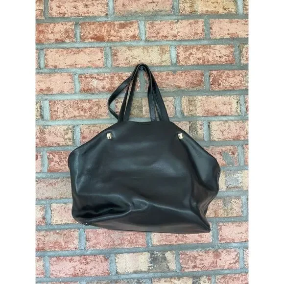 Monserat De Lucca Women's Leather Shoulder Bag Black