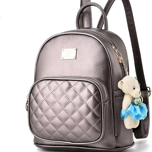 Leather Backpack Purse Satchel School Bags Cinnamon