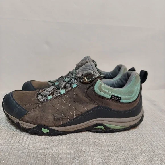 Oboz Women's‎ Sapphire B-Dry Hiking Trail Shoes Gray Blue Womens 10.5