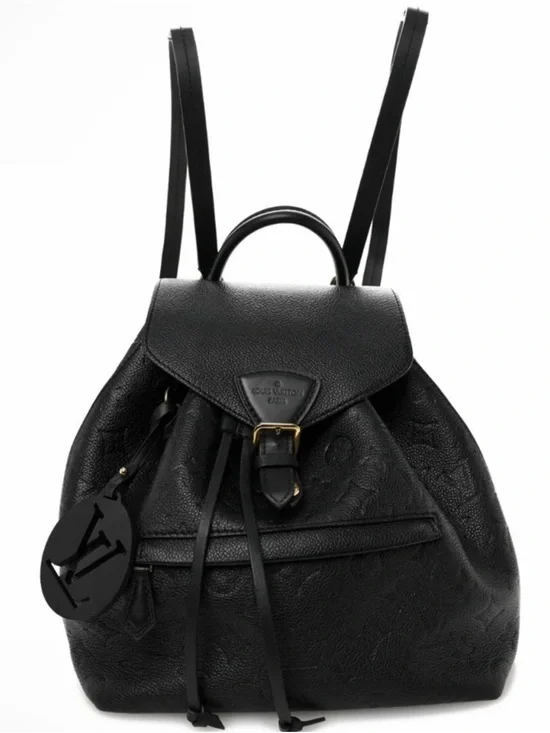 Louis Vuitton Black Leather Backpack Emp