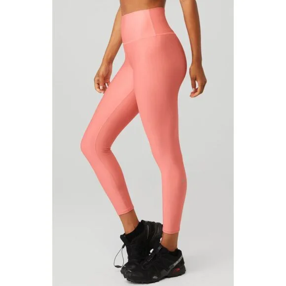Alo 7/8 High-Waist Airlift Leggings Strawberry Lemonade Hi-Rise Tights Skinny S