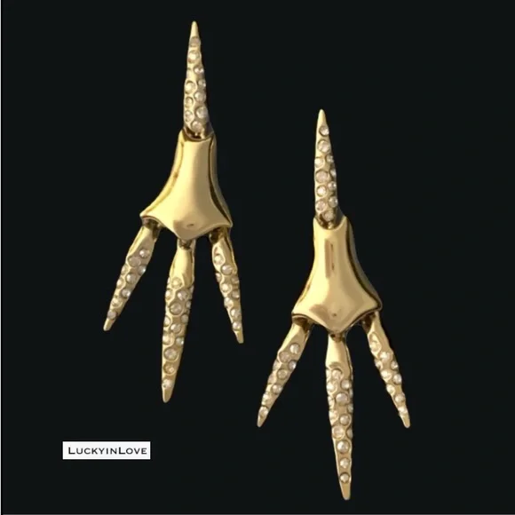 ALEXIS BITTAR • RARE Miss Havisham Swarovski Crystal Encrusted Drop Earrings