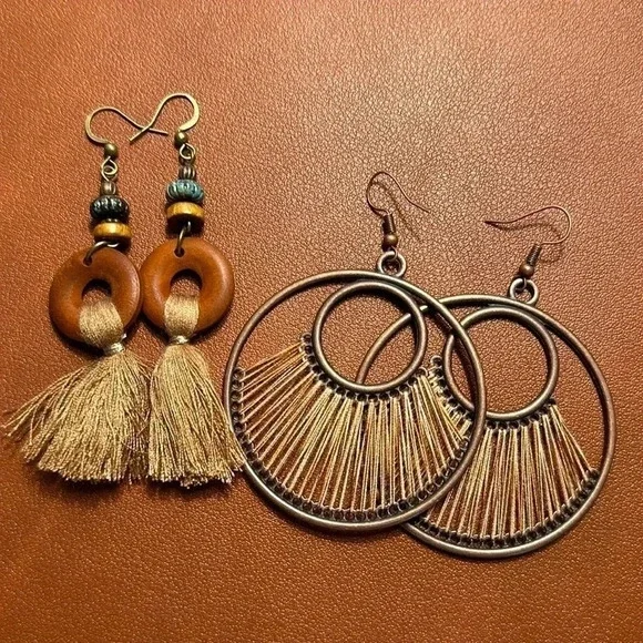 🌺 Two Pairs of Boho Earrings‎ NWOT 🌺