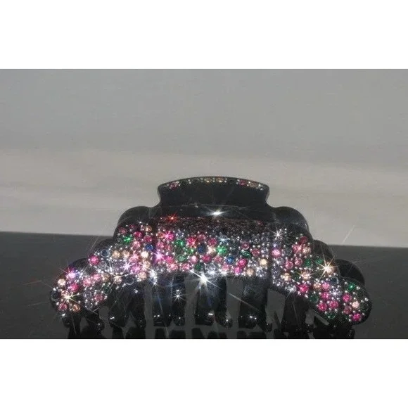 Sparkling Black‎ Rhinestone Hair Claw Clip Women's Fashion Accessory