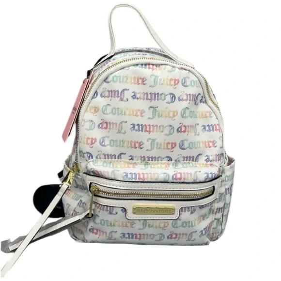 NEW Juicy Couture Rosie Multicolor Rainbow Mini Backpack Bag Purse