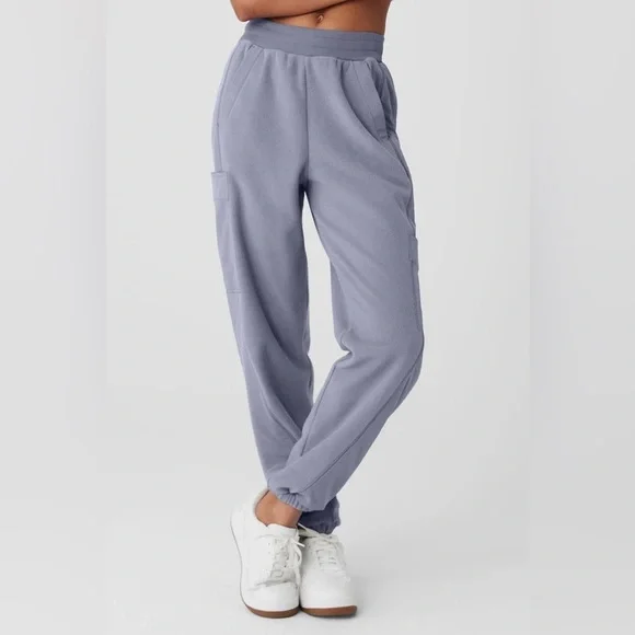 ALO YOGA | ✨NEW✨ Polar Fleece Wintry Mix Pant in Fog