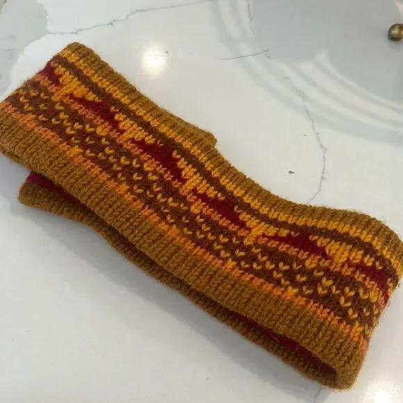 Nirvanna hand made wool headwrap cozy mustard color band