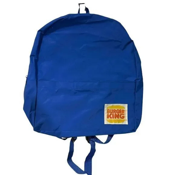 Vintage 80’s Burger King‎ Backback Blue Logo Front Pocket