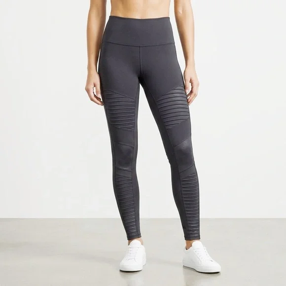 Alo Yoga High Waist Moto Leggings Anthracite Gray S
