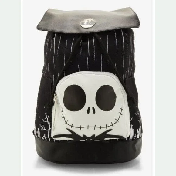 Bioworld The Nightmare Before Christmas Jack Glow In‎ The Dark Slouch Backpack
