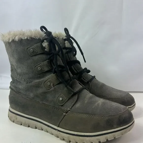 Sorel Joan Explorer Suede Leather Women's Ankle Booties.